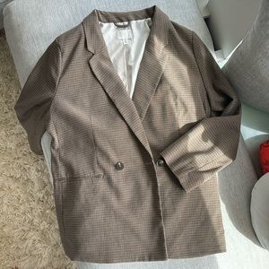 H&M oversized plaid blazer, size M